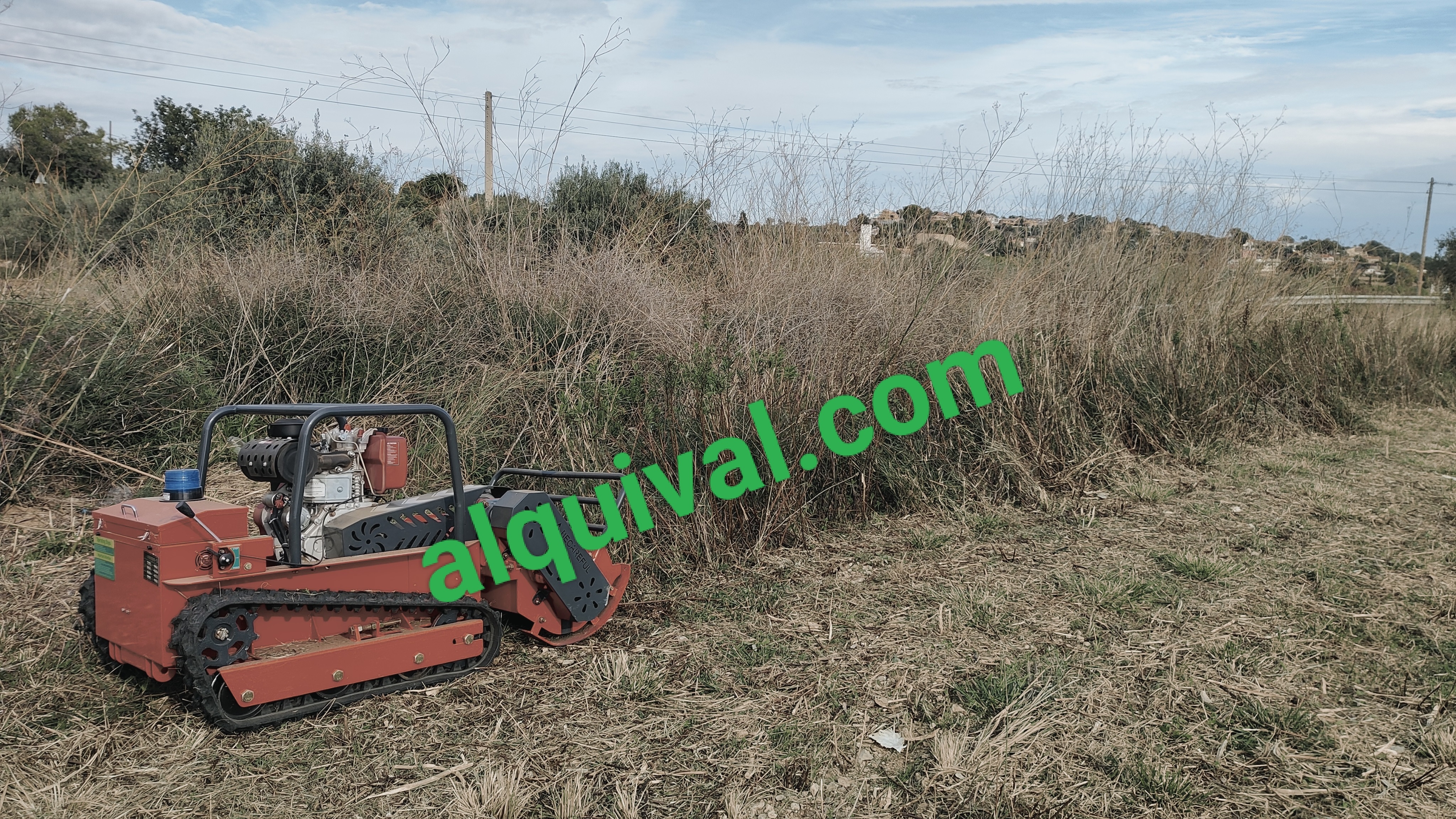 Desbrozadora roja de Alquival