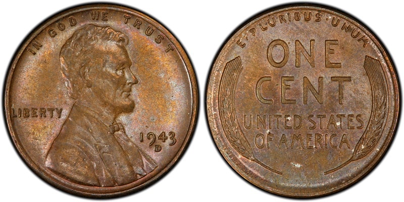 1943年3d版林肯铜币