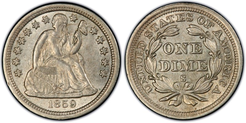 1859年的自由硬币