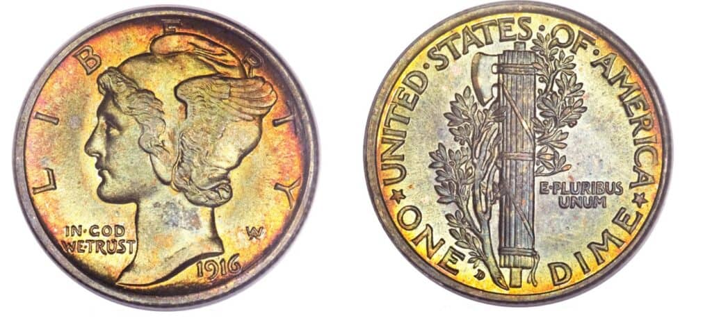 1916 D全频带水星硬币