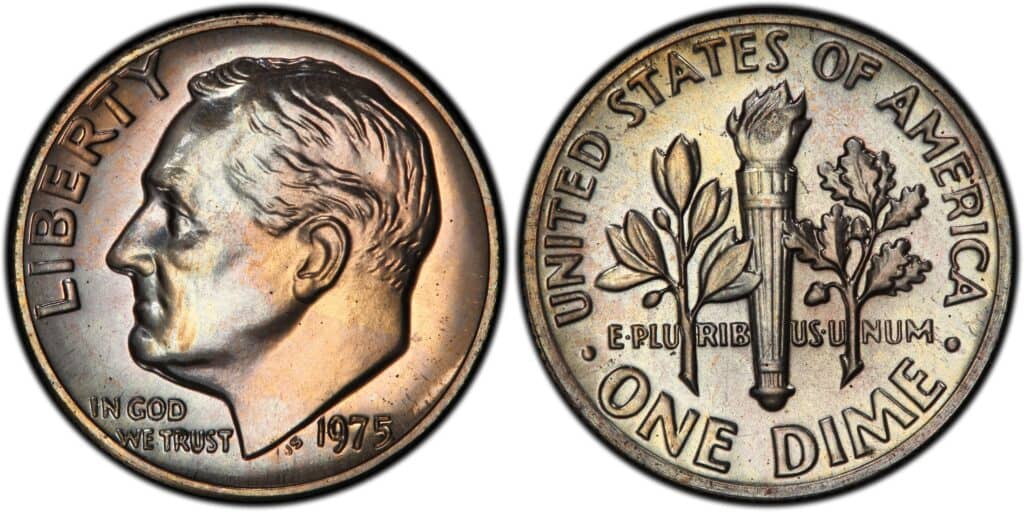 1975年，罗斯福没有硬币证明