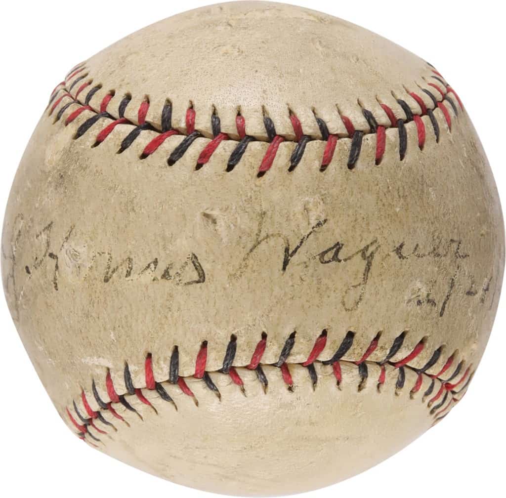 霍纳斯·瓦格纳单签名“平安夜”棒球
