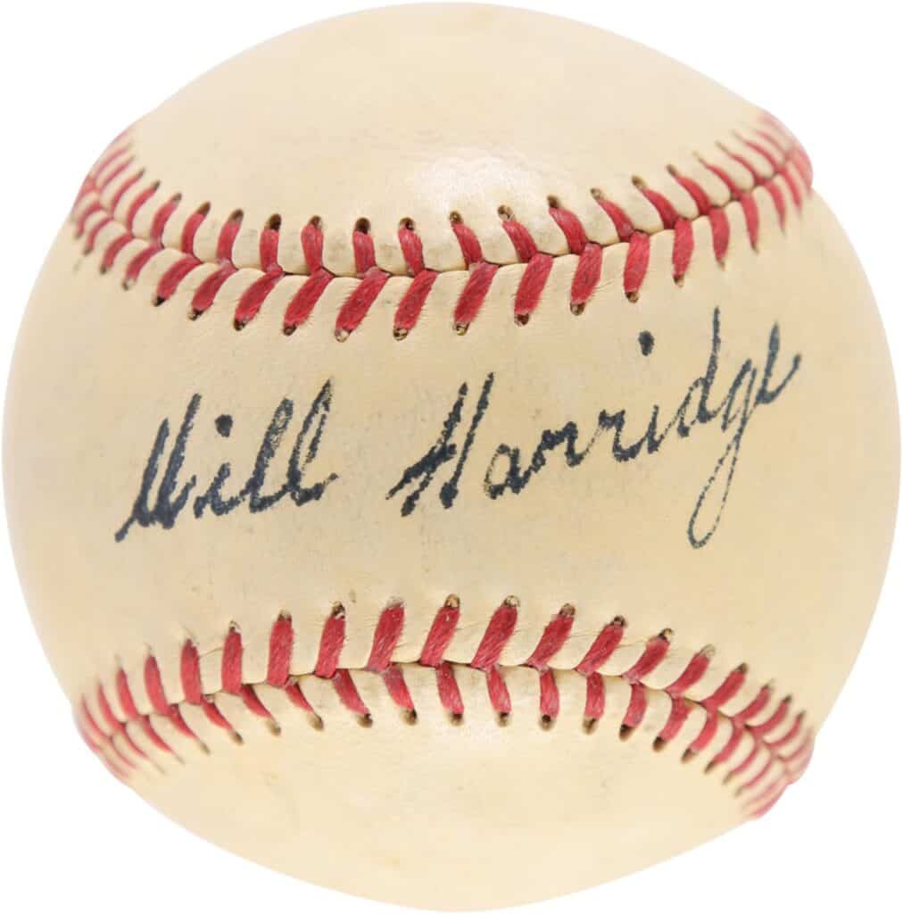威廉·哈里奇单签名棒球