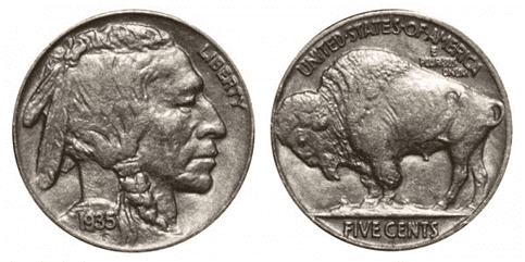 1935年布法罗镍币无铸币标记