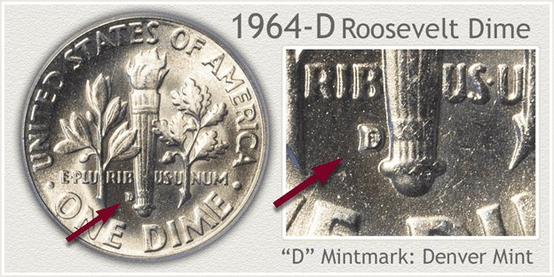 1964年D Dime硬币