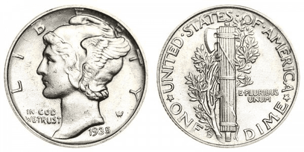 1935 D Dime硬币