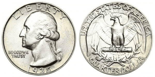 1935年无铸币标志的硬币