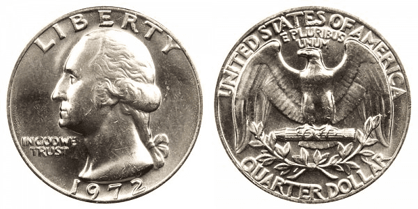 1972年的硬币，没有薄荷标记
