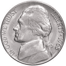 1969年无铸币标记的镍币