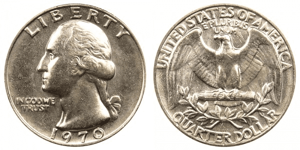 1970年硬币，没有薄荷标记
