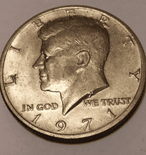 1971年没有马克半美元