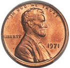 1971年没有铸币的便士