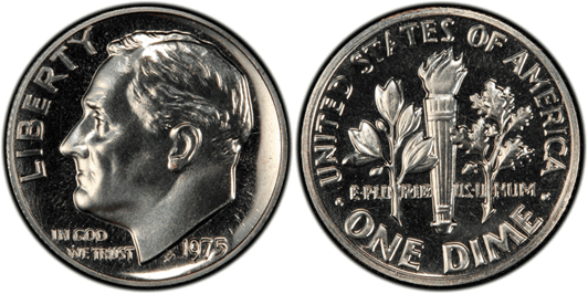 1975年的罗斯福一角硬币是用什么做的