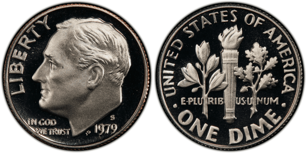 1979年的罗斯福一角硬币是什么做的