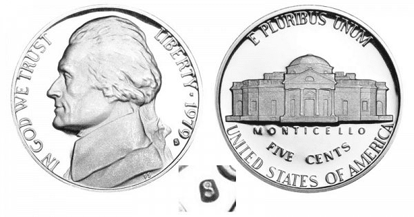 1979 S杰弗逊镍币:1型填充S