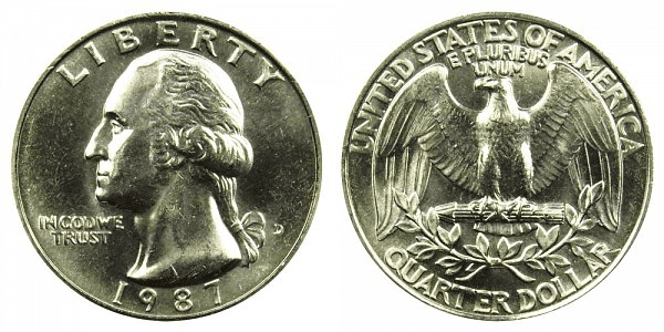 1987年D四分之一美元