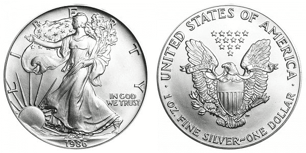 1986年银鹰金元(无铸币标志)