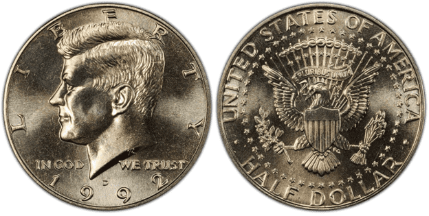 1992年D肯尼迪半美元