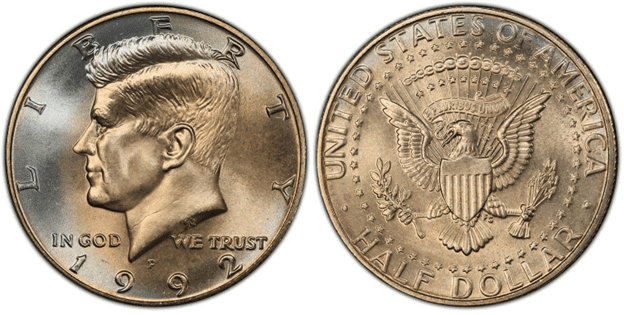 1992 P肯尼迪半美元
