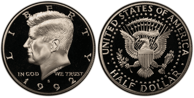 1992年S肯尼迪半美元(样版)
