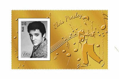 猫王帕劳诞辰七十周年纪念邮票金箔纸