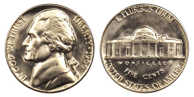 1966年的杰弗逊镍币是什么做的