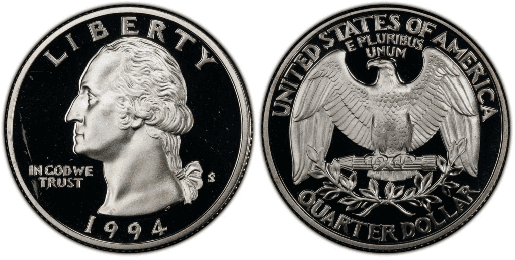 1994年S Washington Quarters(银版)