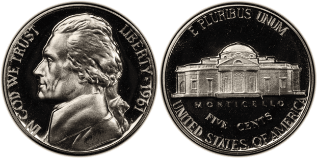 1960 P杰弗逊镍币(证明)