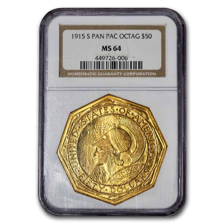 1915年巴拿马太平洋八角金币