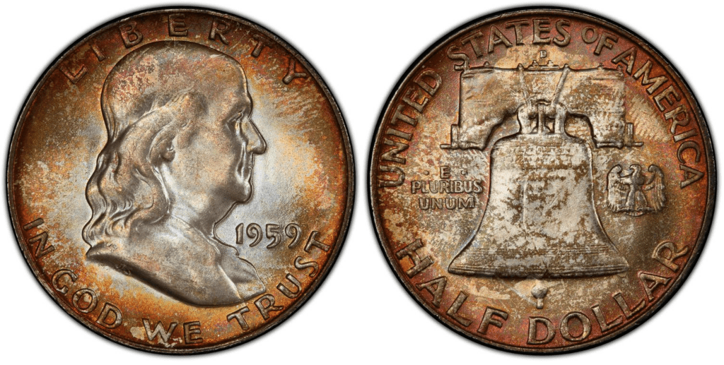 1959年D富兰克林半美元