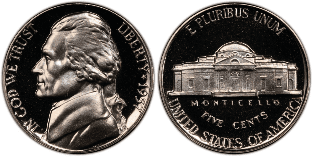 1957 P杰弗逊镍币(证明)