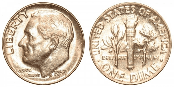 1959年的罗斯福一角硬币是什么做的