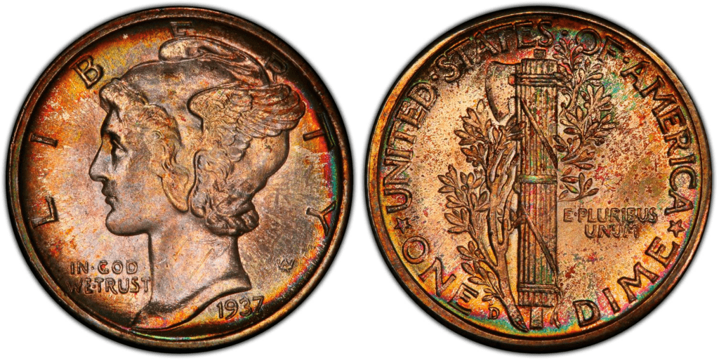 1937年D水银硬币