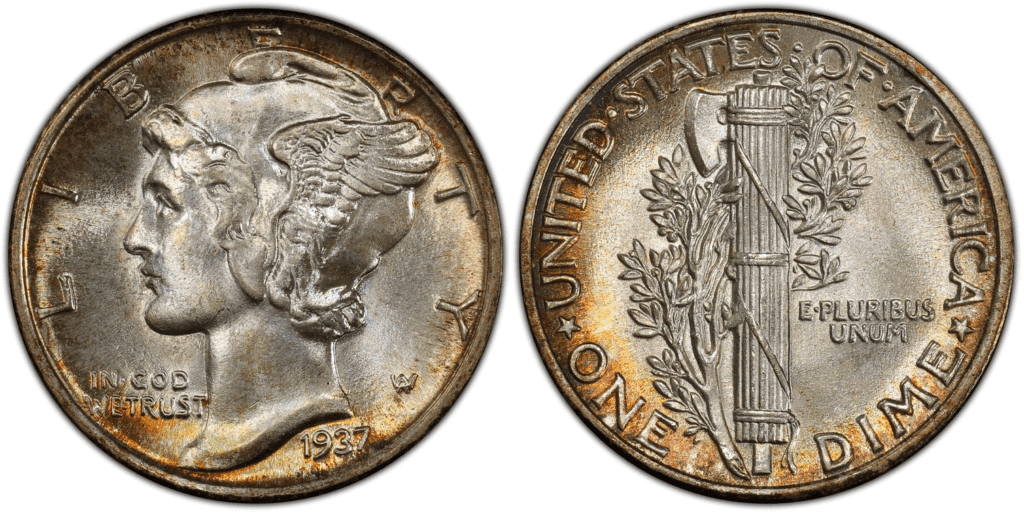 1937年P水星硬币