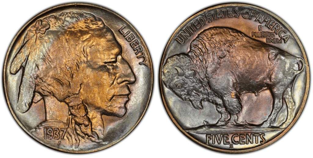 1937年S Buffalo Nickel