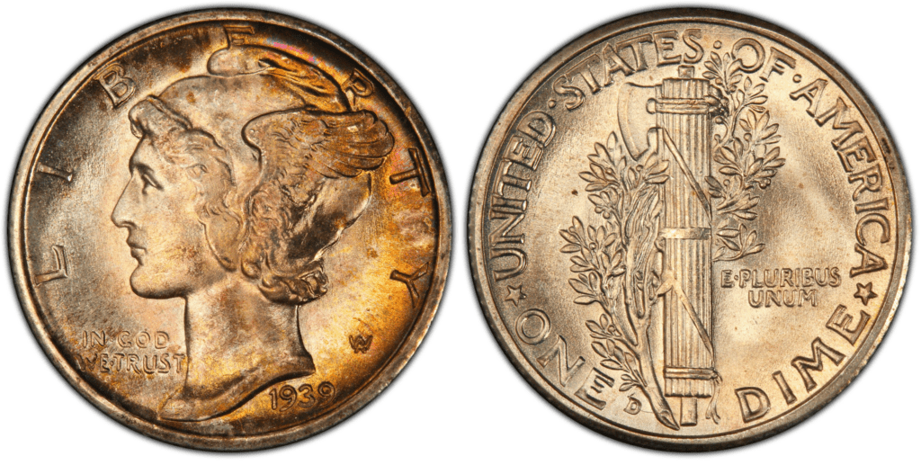 1939 D水星一角硬币