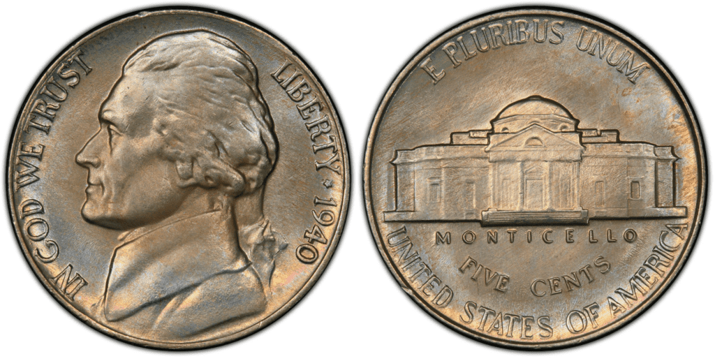 1940年杰弗逊镍币