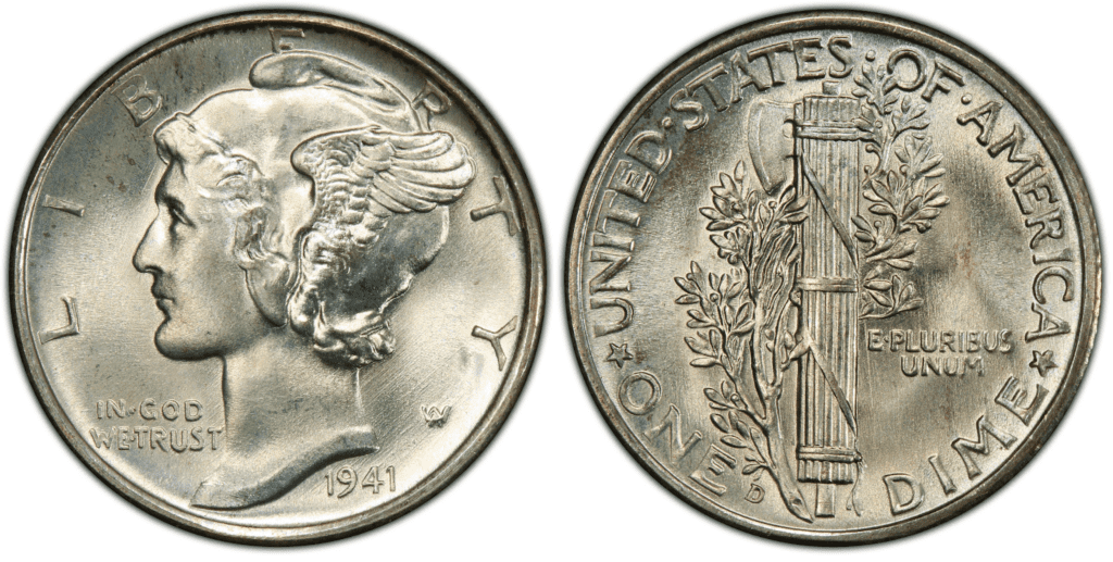 1941年D水星一角硬币