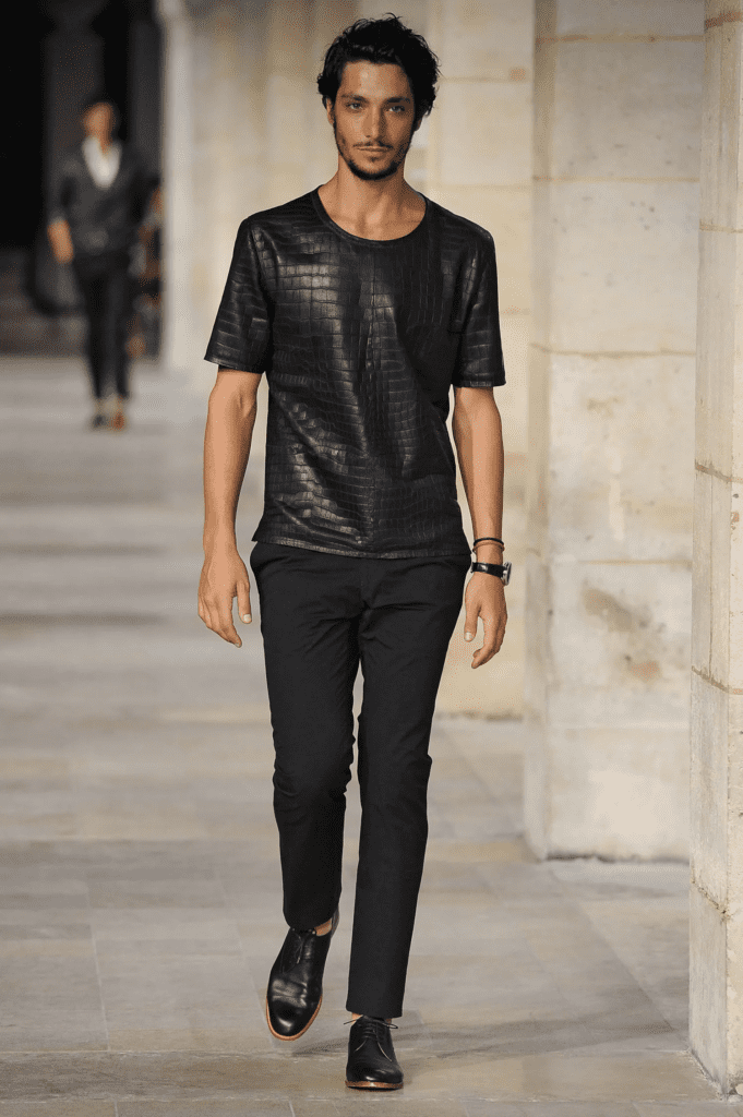 Hermès黑色鳄鱼t恤