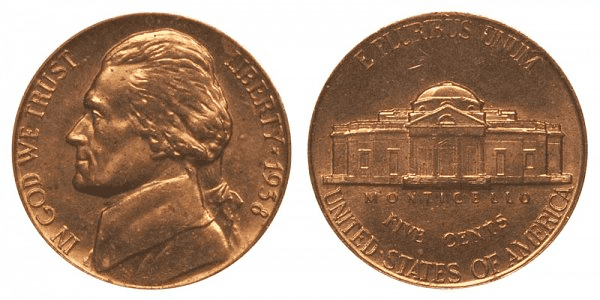 1938年的杰斐逊镍币是用什么做的