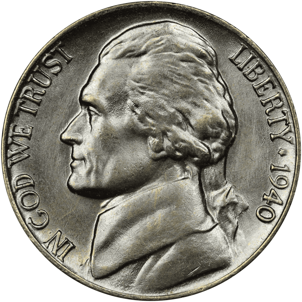 1940年的杰弗逊镍币是用什么做的
