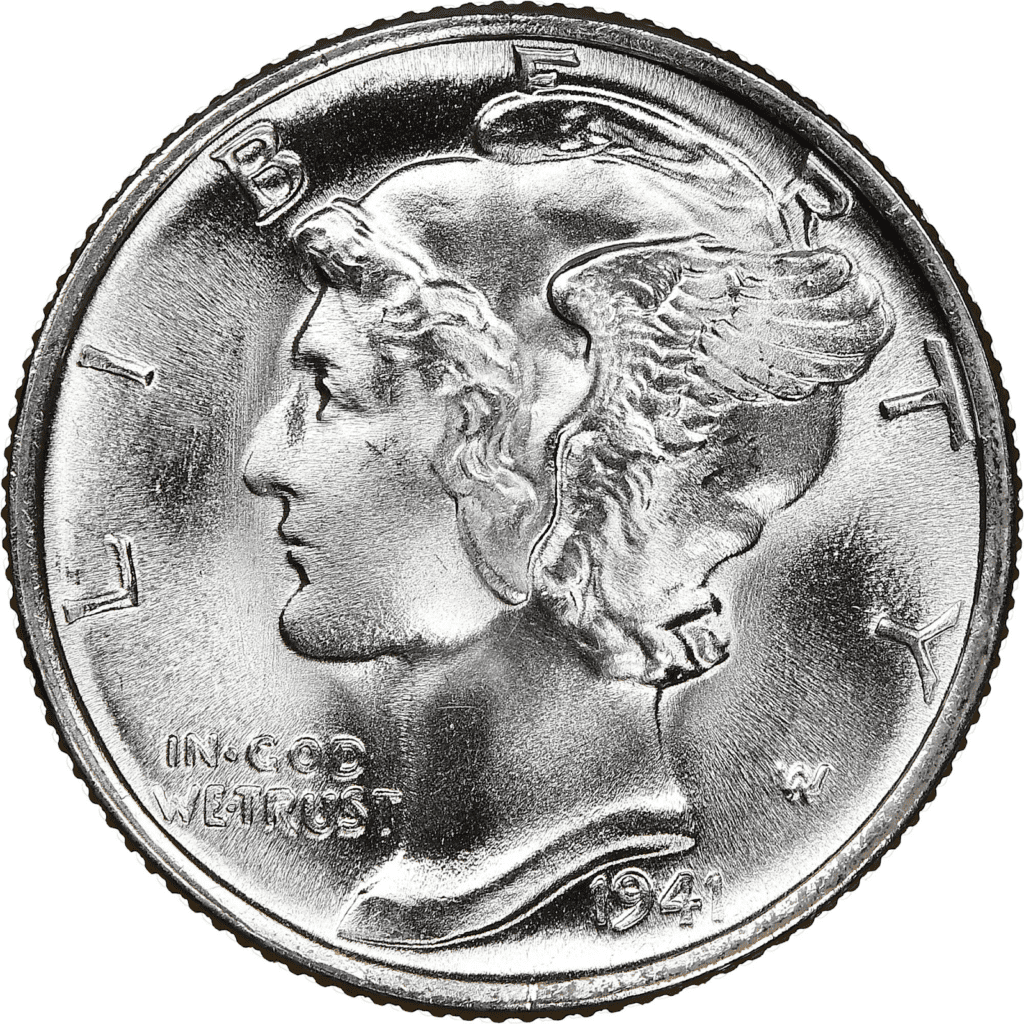 1941年的水星一角硬币是用什么做的