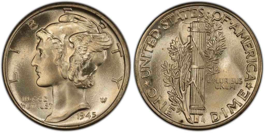 1945 P水星硬币