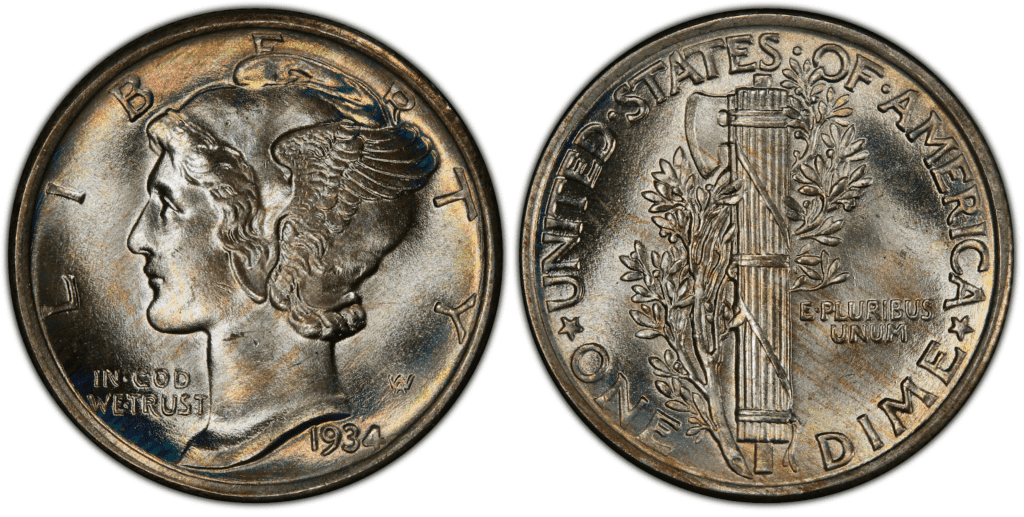 1934年P汞一角硬币