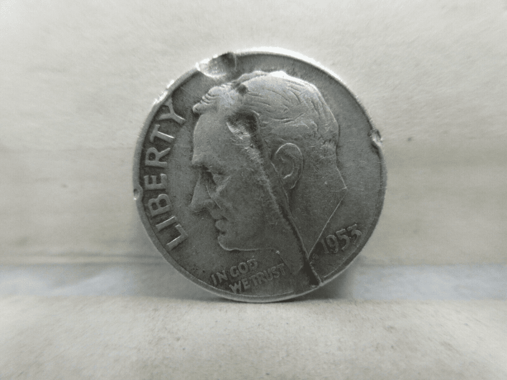 1953年一角硬币打穿错误