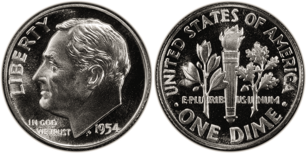 1954年罗斯福硬币正版