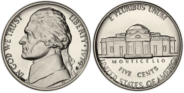1974 S Proof Jefferson Nickel