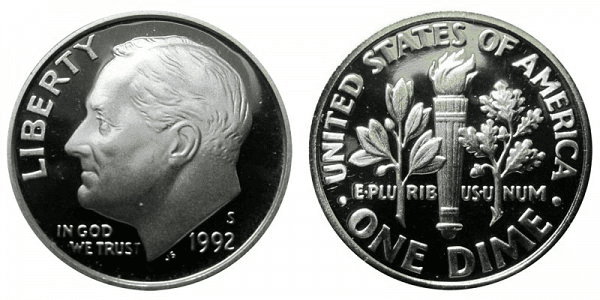 1992年S水星一角硬币