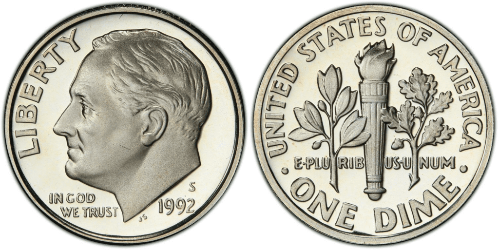 1992年S型水银一角硬币