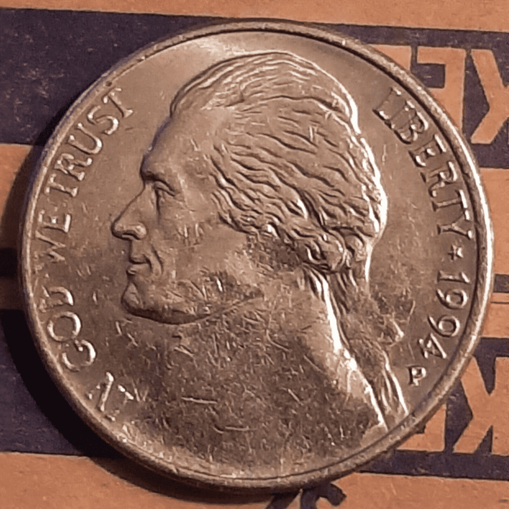 1994年杰斐逊镍币错误清单